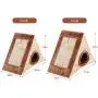 Eitchen Cat House & Scratcher Pads, Triangle Scratching Board, Cat Grinding Claws, Sisal Cat Climbing Frame, Cat Supplies Toys Eitchen Cat House & Scratcher Pads, Triangle Scratching Board, Cat Grinding Claws, Sisal Cat Climbing Frame, Cat Supplies Toys