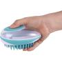 2 in 1 Pet Brush Bath Massage Brush,Shampoo Dispenser for Pet Grooming Deshedding Soft Silicone Bristles Perfect for Washing,Shampooing, Massaging Long,Short Hair,Remove Loose Fur (Green)