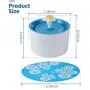 Pet Fountain, 1.6 L Automatic Water Fountain for Pets, Triple-Action Filter, Safe Resin Material+Free Silicon Mat for Dogs, Cats Pet Fountain, 1.6 L Automatic Water Fountain for Pets, Triple-Action Filter, Safe Resin Material+Free Silicon Mat for Dogs, Cats