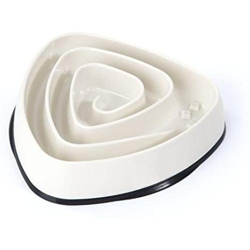 Edupet Slow Feeder, Dog Bowl, Slow Eating, 21 cm/8 inch, Beige, Small/Medium