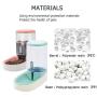 N.Bin Automatic Cat Feeder Automatic Dog Water Dispenser 3.8L Double Bowl Design for Small and Big Pets