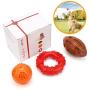Dog Chew Toys for Aggressive Chewers Large Breed,3 Pack Indestructible Natural Rubber Puppy Teeth Cleaning Toy ,Pet Training Interactive Squeaky Dog Toy for Small Medium Dogs Reduces Tartar Buildup