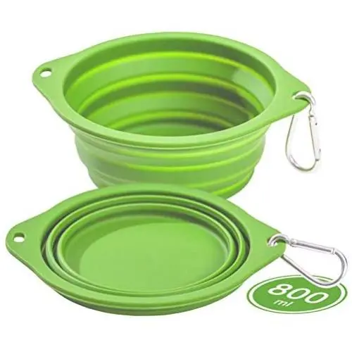 CFMOUR Collapsible Dog Bowl 2 Pack, 800ml Portable Dog Water Bowl Food Safe Silicone Foldable Pet Travel Bowls for Walking Camping Hiking CFMOUR Collapsible Dog Bowl 2 Pack, 800ml Portable Dog Water Bowl Food Safe Silicone Foldable Pet Travel Bowls for Walking Camping Hiking