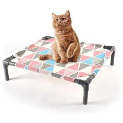 Laifug Elevated Cat Bed,Comfortable Kitten Bed with Washable Cotton Sheets Pine,Pet Bed for Cats or Small Dogs