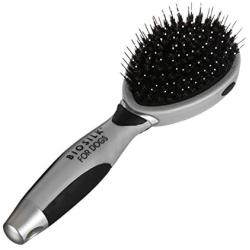 BioSilk for Pets BioSilk for Dogs Porcupine Brush | Dog Pin Brush With Built-In Comb Bristles Removes Mats, Tangles & Loose Hair with Minimal Effort & Comfort | Suitable for Long or Short Haired Dogs