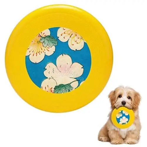 Pet Frisbee Flying Disc Dog Toy - Multifunction Vintage Japanese Illustration of Dogwood Blossoms Japanese School Pet Frisbee Flying Disc Dog Toy - Multifunction Vintage Japanese Illustration of Dogwood Blossoms Japanese School