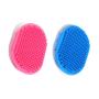 2pcs Dog Grooming Brush Pet Shampoo Bath Brush Soothing Massage Rubber Comb with Adjustable Ring Handle for Long Short Haired Dogs and Cats