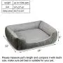 Hollypet Self-Warming Pet Bed for 25lbs Small and Medium-Sized Dogs Cats, Polyester Peach Skin Rectangular Sleeping Bag Cushion, Gray Star