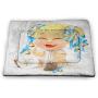DayDayFun Zodiac Aquarius Pet Training Mat Little Astrology Girl with a Bucket Birthday Horoscope Character Housebreaking Absorption Pads Cinnamon Pale Blue