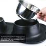 Vesxae Dog Bowls with Silicone Mat, Stainless Steel Pet Bowls for Small Medium Large Sized Dogs, Puppy Bowls (26oz Each) for Food and Water - No Spill Non-Skid Mat