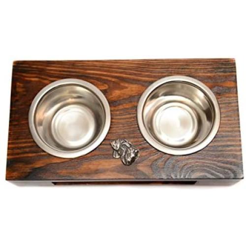 Schnauzer, a Dogs Bowl with a Relief from ArtDog