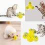 Vigorstar 【Upgraded 3 Balls Windmill Cat Toy, Interactive Cat Toys, Automatic Cat Toy, Spinning Bells Catnip Balls LED Light Ball, Cat Toothbrush, Suction Cup Base Pet Chew Fun Kitten Kitty Gift