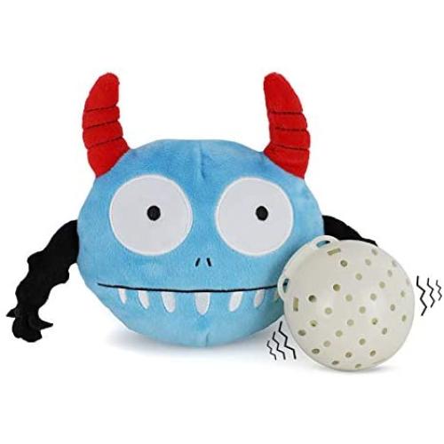 Namsan Giggle Plush Dog Toy, Halloween Interactive Dog Toys, Pet Squeaky Toy with Jumping Activation Ball