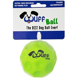 WUFF BALL - The Best Dog Ball Ever! Fun Durable Ultra Bouncy Green Fetch Dog Toy, Fits Ball Launcher