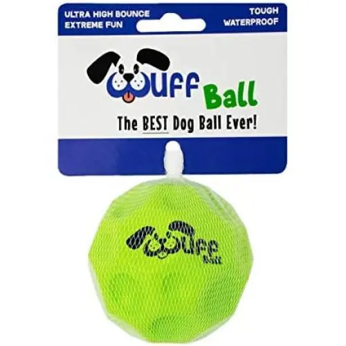 WUFF BALL - The Best Dog Ball Ever! Fun Durable Ultra Bouncy Green Fetch Dog Toy, Fits Ball Launcher WUFF BALL - The Best Dog Ball Ever! Fun Durable Ultra Bouncy Green Fetch Dog Toy, Fits Ball Launcher