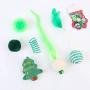 ocijf179 Pet Cat Toys Set Pet Supplies Cats Mouse Ball Candy Plush Toys Filled Christmas Xmas Gifts Set - Blue