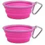 Prima Pets Collapsible Silicone Food & Water Travel Bowl with Clip for Dog and Cat, Small (1.5 Cups) & Large (5 Cups) Prima Pets Collapsible Silicone Food & Water Travel Bowl with Clip for Dog and Cat, Small (1.5 Cups) & Large (5 Cups)