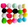 Kesoto Cat Ball Pompom Rainbow Ball Toy Parrot Ball Toy Squirrel Hamster Cotton Soft Non-Toxic Pet Toy