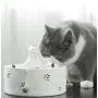 ROSE CREATE 1.3L Ceramic Cat Drinking Water Fountain Bowl, Upgraded USB Charging Smooth Porcelain Electric Pet Water Dispenser for Cats/Dogs with Quiet Pump, 5 Filters - White Sitting Deer ROSE CREATE 1.3L Ceramic Cat Drinking Water Fountain Bowl, Upgraded USB Charging Smooth Porcelain Electric Pet Water Dispenser for Cats/Dogs with Quiet Pump, 5 Filters - White Sitting Deer