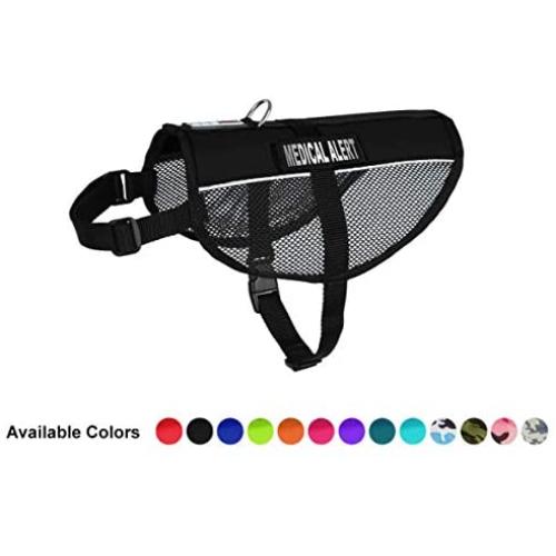 Dogline MaxAire Vest Medical Alert Removable Patch Adjustable Harness Reflective for Puppies Small Medium and Large Dogs