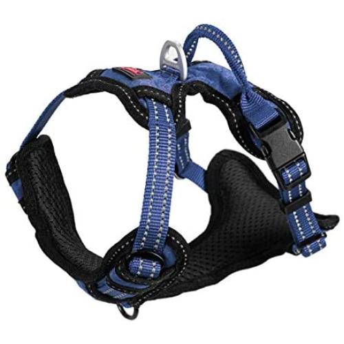 Metro - No Pull Dog Harness | Front And Back Leash Attachment Points | 3M Reflective Stitching Increases Safety At Night | 4 Point Adjustable Fit Harness For Dogs | Padded Dog Harness For Comfort