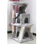 Toozey Cat Tree, 41.3 Inches Multi-Level Cat Tower with 2 Condos, Scratching Posts and Ramp, Soft Plush Cat Houses for Indoor Cats, Made with CARB-Certified Boards