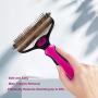 SORADD 2 in 1 Dematting Comb & Dematting Undercoat Rake for Dogs and Cats, Double Sided Undercoat Pet Grooming Brush for Removing Mats & Tangles, Great for Short to Long Hair Small Large Breeds