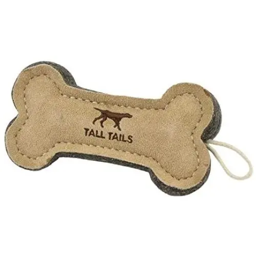 Tall Tails Bone Natural Leather 6'' Dog Toy Tall Tails Bone Natural Leather 6'' Dog Toy