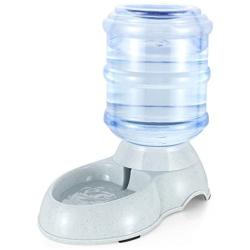 Liry Products Pet Water Drinking Fountain Automatic Gravity Dispenser Station Self Replenish Animal Waterer Dog Cat Large Capacity Fresh Drinking System Plastic Bottle Reservoir Bowl Stand (3 Gallon)