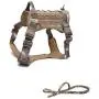 RubRab Tactical Dog Harness and Bungee Dog Leash Set for Large Medium Dogs MOLLE Vest for Service Training Military Dogs Adjustable Tactical Vest RubRab Tactical Dog Harness and Bungee Dog Leash Set for Large Medium Dogs MOLLE Vest for Service Training Military Dogs Adjustable Tactical Vest