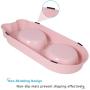 UPSKY Double Dog Cat Bowls Double Premium Stainless Steel Pet Bowls with Cute Modeling Pet Food Water Feeder