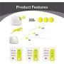 JKQ Max Size Pet Automatic Ball Launcher Dog Interactive Fetch Toy Dog Tennis Ball Throwing Machine Automatic Pet Tennis Ball Thrower 3pcs Balls (6.5cm)