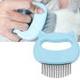 Enrilior Pet Grooming Comb, Cat Dog Massage Shell Hair Removal Shedding Cleaning Brush (Blue)