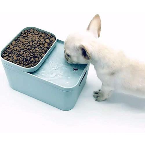 DishyKooker Home Dual Purpose USB Pet Drinking Fountain Electric Automatic Water Fountain Healthy Water Dispenser for Pets Green Dry Burning Resistant Convenient Items