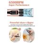 Hommie Pet Grooming Clipper, 2 in 1 Dog Grooming Clippers Wireless Kit with Double Blades, USB Rechargeable Dog Shaver, Clipper for Dogs, Cats, Rabbits. (S300, Rose Gold)