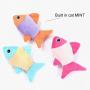 ocijf179 Cat Toy Pet Cat Kitten Plush Cute Fish Doll Catnip Interactive Bite-Resistant Chew Toy - Blue