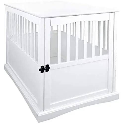 Casual Home Wooden Large Pet Crate, End Table, White Casual Home Wooden Large Pet Crate, End Table, White