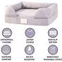 Ushang Pet Orthopedic Memory Foam Dog Beds, Pet Sofa Lounger Bolster Dog Beds for Large Dogs Wash Removable Cover with Anti-Slip Bottom