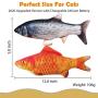 WONDAY Floppy Fish Cat Toy-Interactive Cat Toy-Realistic Plush Simulation Fish Cat Toy-Electric Fish Catnip Toys- Funny Pets Chew Bite Supplies for Cat, Kitty, Puppy, Kitten