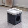 Generies Funny Living Collapsible cat House,cat Cube,Ottoman, Foldable cat condo,cat Sleeper,cat Cushion,cat Hiding Place.
