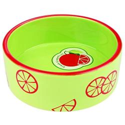 Royal Pet Club Fresh Fruits Ceramic Dog Bowl, 0.8 Litre, Lime, Pack of 6