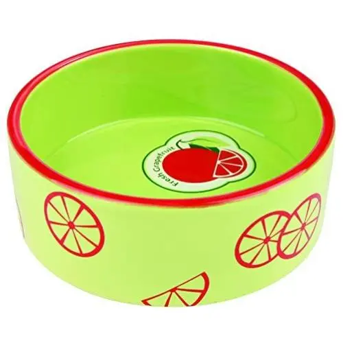 Royal Pet Club Fresh Fruits Ceramic Dog Bowl, 0.8 Litre, Lime, Pack of 6 Royal Pet Club Fresh Fruits Ceramic Dog Bowl, 0.8 Litre, Lime, Pack of 6