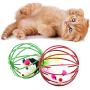 Anixl Pet Cat Funny Playing Toy Teal Fake Mouse Mice Rat in Cage Ball