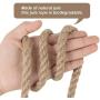 Tenn Well 12mm Jute Rope, 33 Feet 3Ply Twisted Thick and Heavy Duty Twine Rope for Cat Scratching Post, Crafting, Gardening, Home Decoration