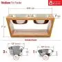 Premium 7'' Elevated Dog and Cat Pet Feeder, Double Bowl Raised Stand Comes with Extra Two Stainless Steel Bowls. Perfect for Dogs and Cats. Premium 7'' Elevated Dog and Cat Pet Feeder, Double Bowl Raised Stand Comes with Extra Two Stainless Steel Bowls. Perfect for Dogs and Cats.