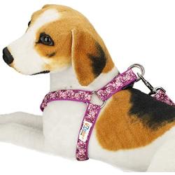 Rnker Step-in Harnesses, no Pull, Flowers Pattern hot Stamping, Neoprene Padded, Adjustable Walking, Training Dog Harness