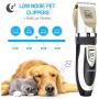 CAHTUOO Dog Grooming Clippers, Professional Pet Grooming Kit Rechargeable Pet Shaver Cordless Silent Dog Hair Trimmer with 4 Comb Attachments & Extra Tools for Dogs Cats and Pets