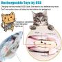 iChosen 2 Pack Electric Moving Fish Cat Toy, Realistic Wiggle Fish Kicker Catnip Cat Toy, Catnip Filled Kitty Toy, Funny Plush Interactive Pet Toy Pillow Chew Bite for Cat Kitten Kitty