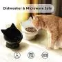 Cat Bowl,Raised Cat Food Bowls Anti Vomiting,Tilted Elevated Cat Bowl,Ceramic Pet Food Bowl for Flat-Faced Cats,Small Dogs,Protect Pets Spine,Dishwasher Safe,Black and White, 2pcs Cat Bowl,Raised Cat Food Bowls Anti Vomiting,Tilted Elevated Cat Bowl,Ceramic Pet Food Bowl for Flat-Faced Cats,Small Dogs,Protect Pets Spine,Dishwasher Safe,Black and White, 2pcs