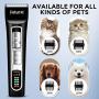 Dog Clippers Shaver 12V High Power for Thick Heavy Coats Quiet Plug-in Pet Electric Professional Hair Grooming Clippers kit with Guard Combs Brush for Dogs Cats